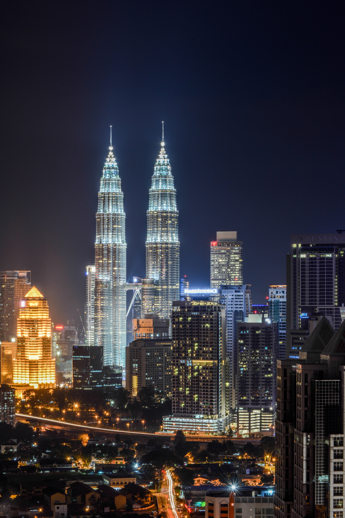 Night Cityscape of Kuala Lumpur, Malaysia 